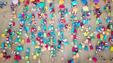 Double Six Beach hava manzaralı, Dempasar, Endonezya