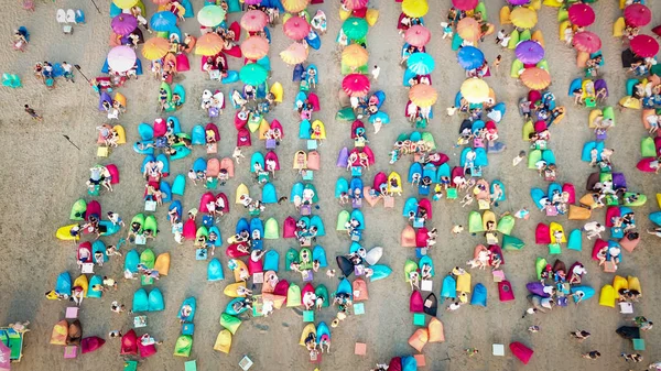 Double Six Beach hava manzaralı, Dempasar, Endonezya