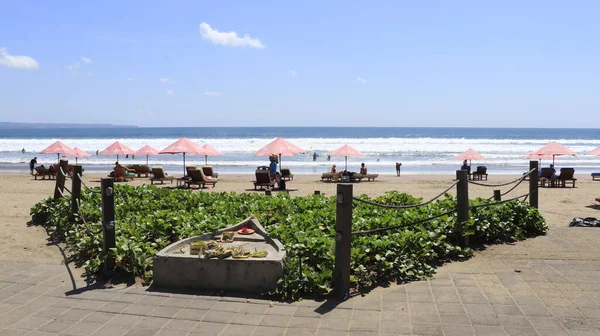 Playa Kuta Durante Día Dempasar Indonesia — Foto de Stock