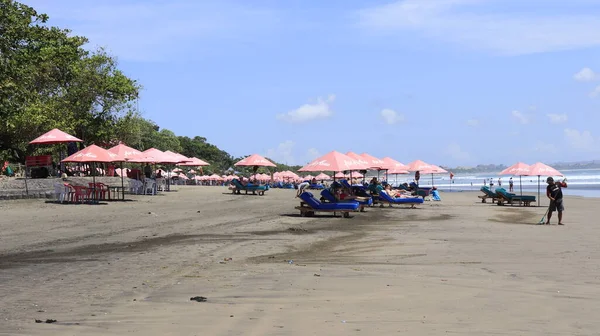 Playa Kuta Durante Día Dempasar Indonesia — Foto de Stock