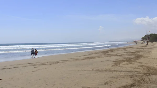 Praia Mar Durante Dia Dempasar Indonésia — Fotografia de Stock
