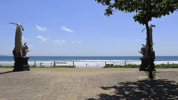 Natürliche Aussicht Mit Blauem Meer Dempasar Indonesien — Stockfoto