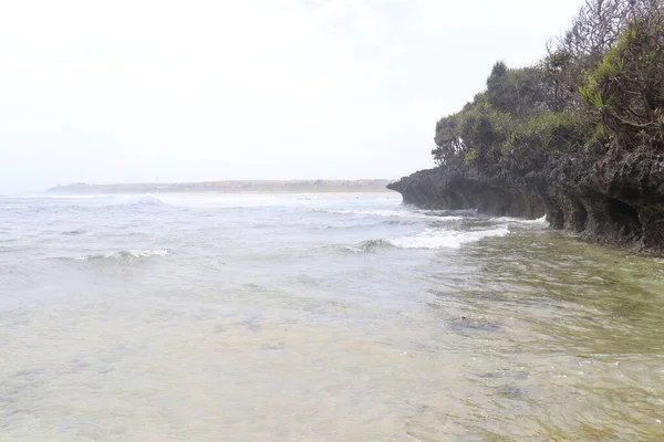 Vue Naturelle Avec Mer Bleue Dempasar Indonésie — Photo