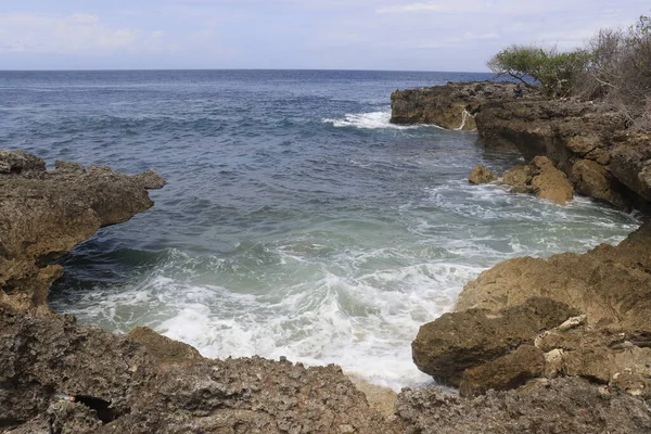 Natürliche Aussicht Mit Blauem Meer Dempasar Indonesien — Stockfoto