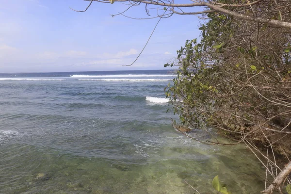 Naturskön Utsikt Över Vackra Havet Dempasar Indonesien — Stockfoto