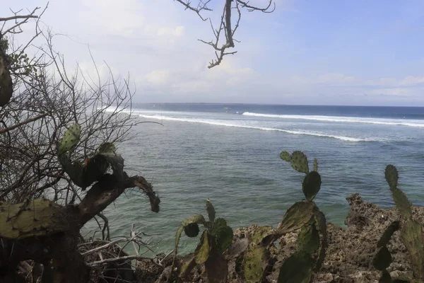 Vue Panoramique Sur Belle Mer Dempasar Indonésie — Photo