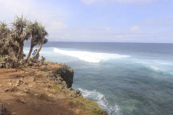 Vistas Panorámicas Del Hermoso Mar Dempasar Indonesia — Foto de Stock