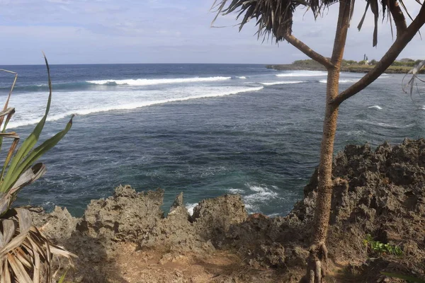 美丽大海的风景 印度尼西亚登帕萨 — 图库照片