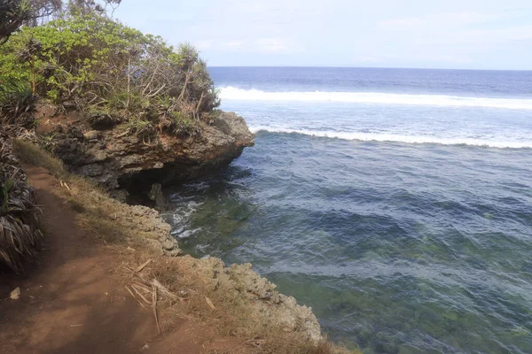 Naturskön Utsikt Över Vackra Havet Dempasar Indonesien — Stockfoto