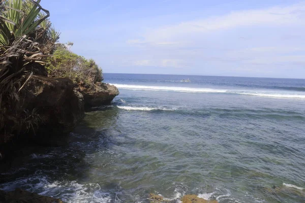 Naturskön Utsikt Över Vackra Havet Dempasar Indonesien — Stockfoto