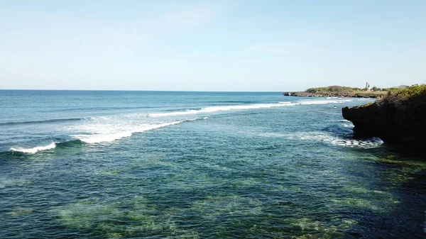 Vista Aérea Praia Nusa Dua Indonésia — Fotografia de Stock