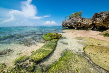 Endonezya 'daki Padang Padang plajı 