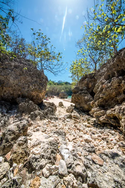 Oceán Padang Padang Pláži Indonésii — Stock fotografie