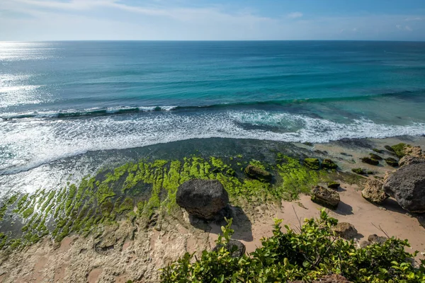 High Angle View Padang Padang Beach Indonesia — Stock Photo, Image