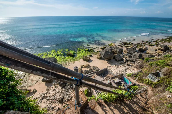 Magas Látószögű Kilátás Padang Padang Beach Indonézia — Stock Fotó