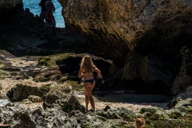 Endonezya 'daki Padang Padang plajı 