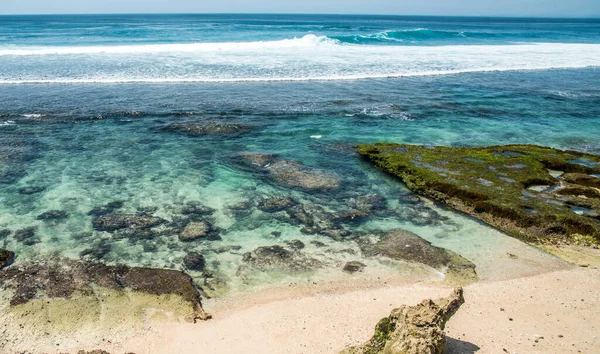 Magas Látószögű Kilátás Padang Padang Beach Indonézia — Stock Fotó