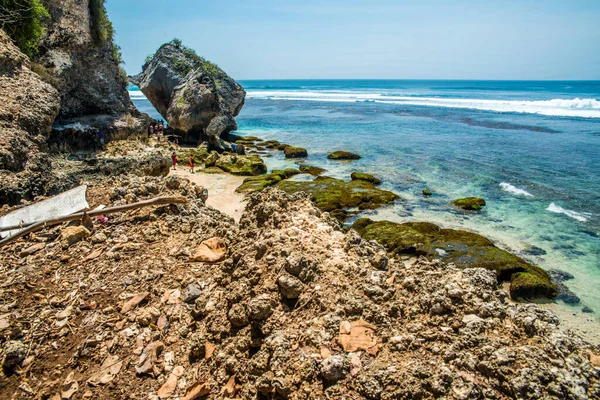 Magas Látószögű Kilátás Padang Padang Beach Indonézia — Stock Fotó