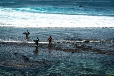 Endonezya 'daki Padang Padang plajı 