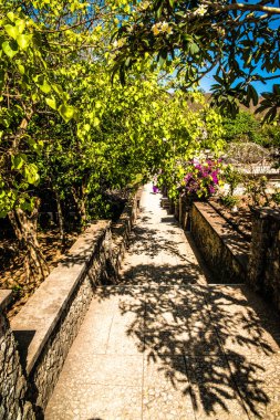 Endonezya, Dempasar 'daki güzel Uluwatu Tapınağı 