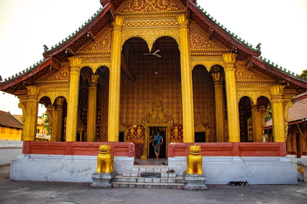 Budhistická Architektura Chrámu Laosu — Stock fotografie