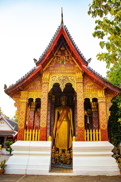 Buddhista Templom Építészet Laoszban — Stock Fotó