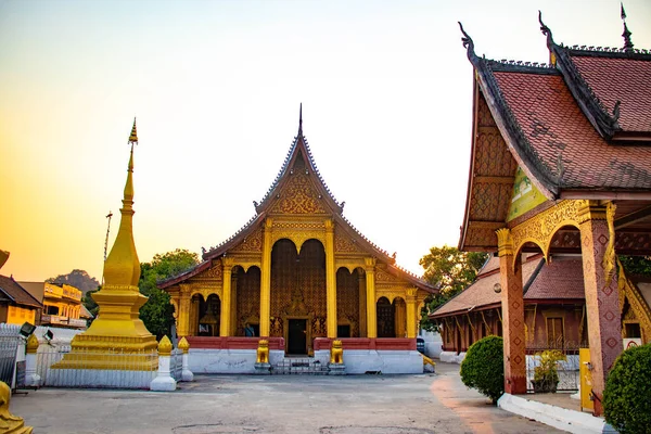 Boeddhistische Tempel Architectuur Laos — Stockfoto
