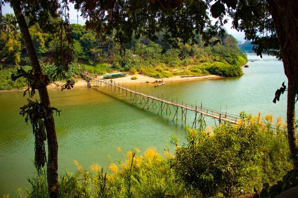 老挝卢安普拉邦的湄公河 — 图库照片
