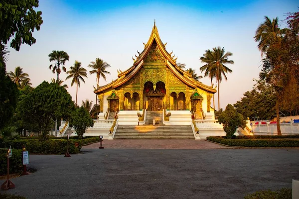 Arquitetura Templo Budista Laos — Fotografia de Stock