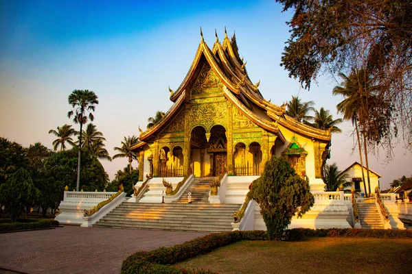 Architecture Temple Bouddhiste Laos — Photo