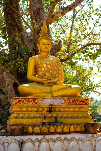 Architettura Del Tempio Buddista Laos — Foto Stock