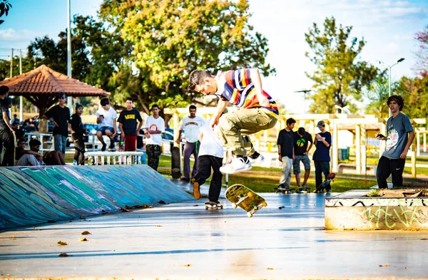 Planche Roulettes Dans Parc Brasilia Brésil — Photo