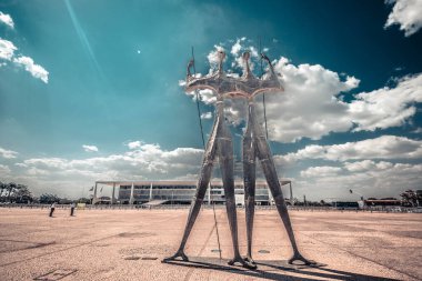 Brezilya 'nın Brasilia şehrindeki heykeller 