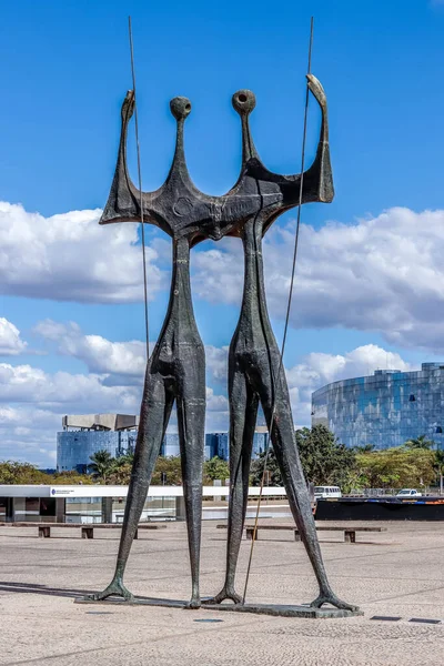 Statue Nella Città Brasilia Brasile — Foto Stock