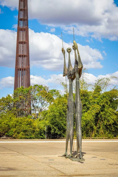 Statue Nella Città Brasilia Brasile — Foto Stock