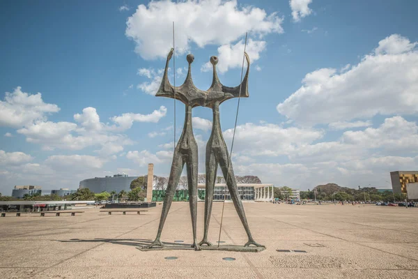 Statue Nella Città Brasilia Brasile — Foto Stock