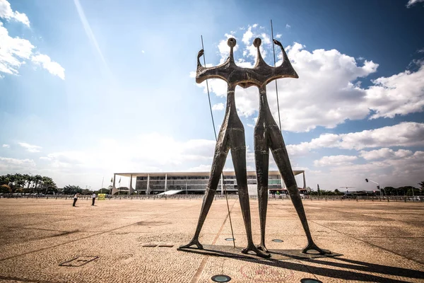 Statue Nella Città Brasilia Brasile — Foto Stock