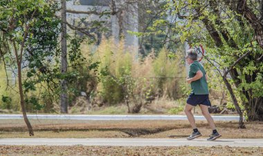 Brezilya 'daki şehir parkında spor yapan ve dinlenen insanlar