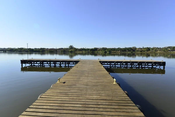 Lake Deck Sul Park Brazil — Stock Photo, Image