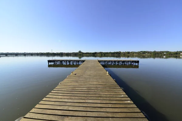 Lake Deck Sul Park Brazil — Stock Photo, Image