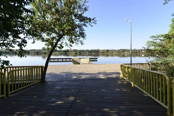 Lake Deck Sul Park Brazil — Stock Photo, Image