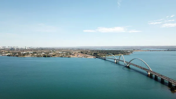 Воздушный Снимок Моста Мбаппе Бразилия — стоковое фото