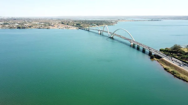 Воздушный Снимок Моста Мбаппе Бразилия — стоковое фото