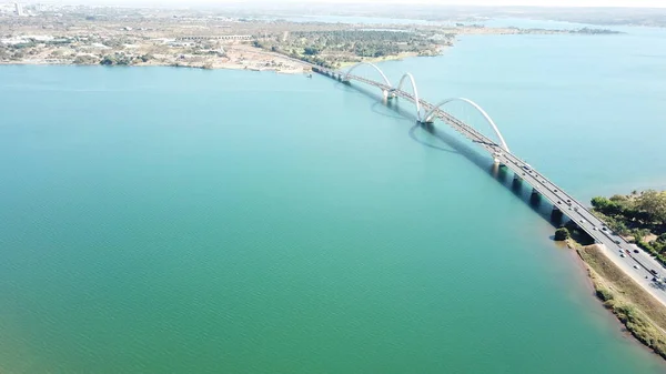 Воздушный Вид Моста Мбаппе Бразилия — стоковое фото