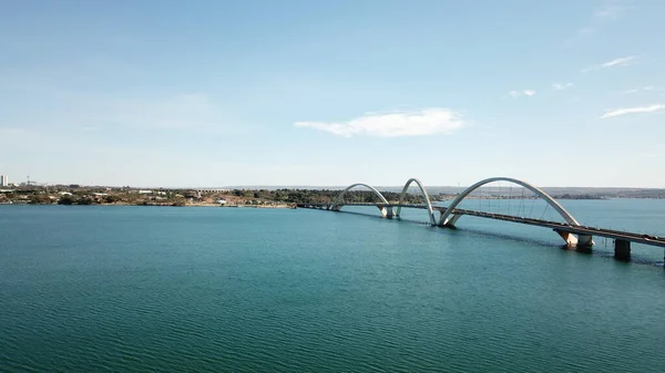 JK bridge aerial view, Brasilia, Brazil