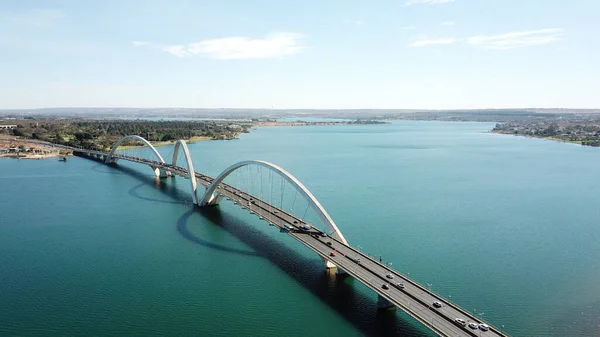 JK bridge aerial view, Brasilia, Brazil