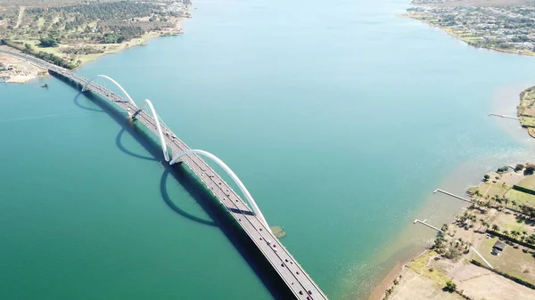 JK bridge aerial view, Brasilia, Brazil