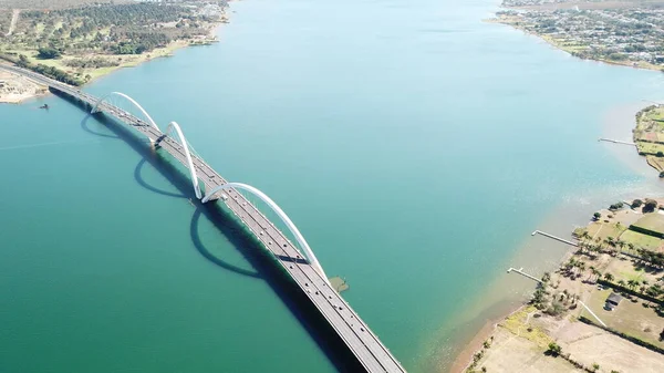 Εναέρια Άποψη Γέφυρα Μπραζίλια Βραζιλία — Φωτογραφία Αρχείου