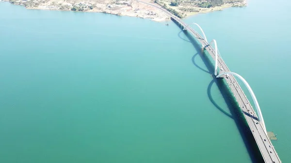Letecký Pohled Most Brazílie — Stock fotografie