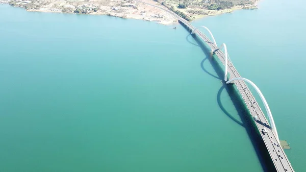 JK bridge aerial view, Brasilia, Brazil
